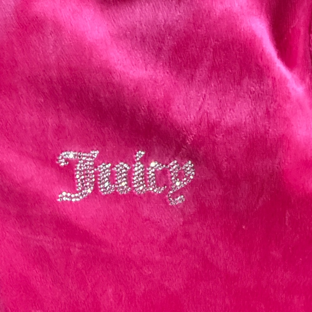 Juicy Couture Bright Pink Velour Zip Hoodie - Picture 3 of 5